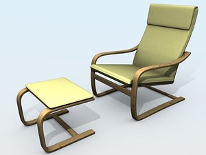relax armchair ottoman obj