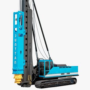 Rotary Drilling Rig Junttan Blue Rigged PBR