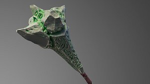 Stone ax in WOW style 3D model
