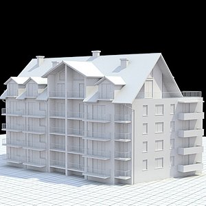 3d apartment building model