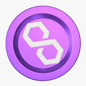 3D Crypto Coin Polygon Matic model