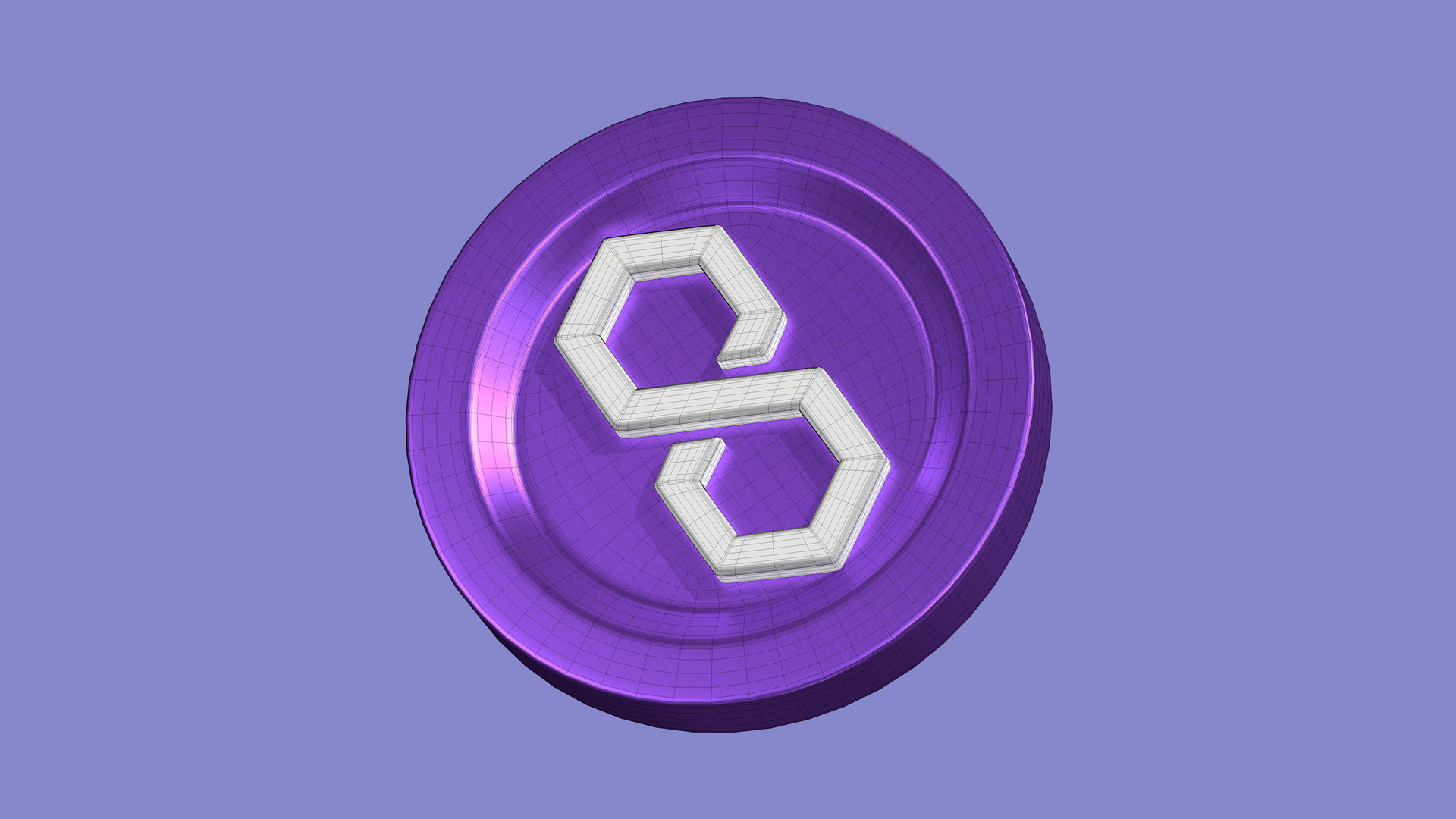 3D Crypto Coin Polygon Matic Model - TurboSquid 2163886