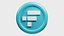 FTX Token or FTT Teal Crypto Coin with cartoon style