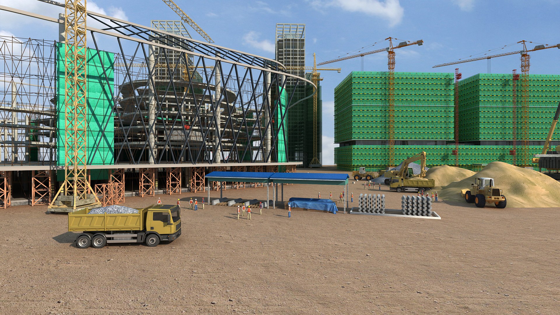 3D Model Construction Site - TurboSquid 2086942