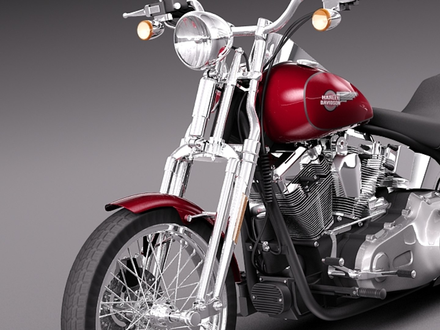3d Model Harley Softail Springer 2012