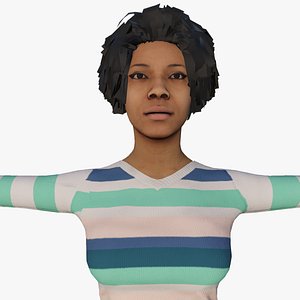 3D model Woman Black