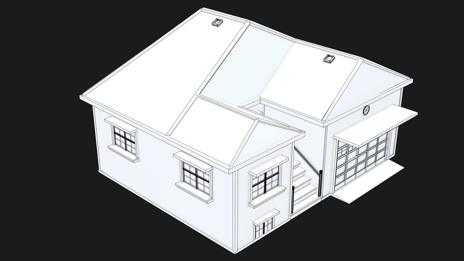 3D House 02 All PBR Unity UE Textures Included - TurboSquid 2049245