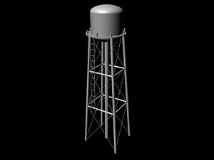 water tower 3d ma