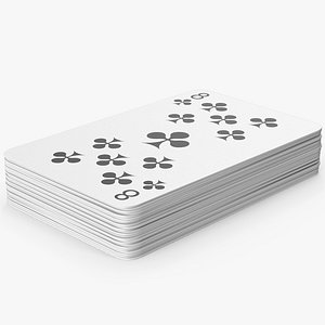 Stacked Playing Cards 3D