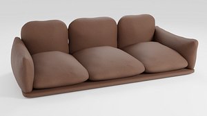 Sofa cushion in brown tones in a modern elegant style 3D model