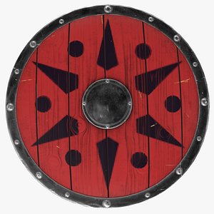 Red Viking Shield