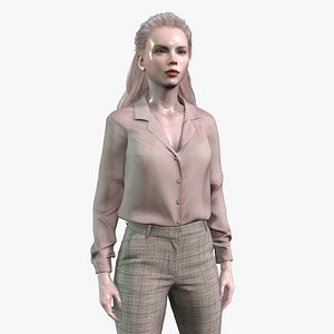 Beautiful Russian Woman 3D Character 3D model