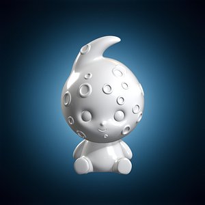 Moon Child Cute Character 3D Model 3D