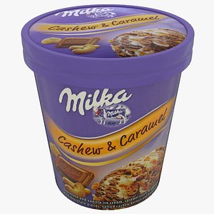 ice cream Milka Cashew and Caramel 3D model