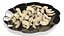 Cashew Kernels on Porcelain Saucer Black 3D