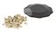 Cashew Kernels on Porcelain Saucer Black 3D
