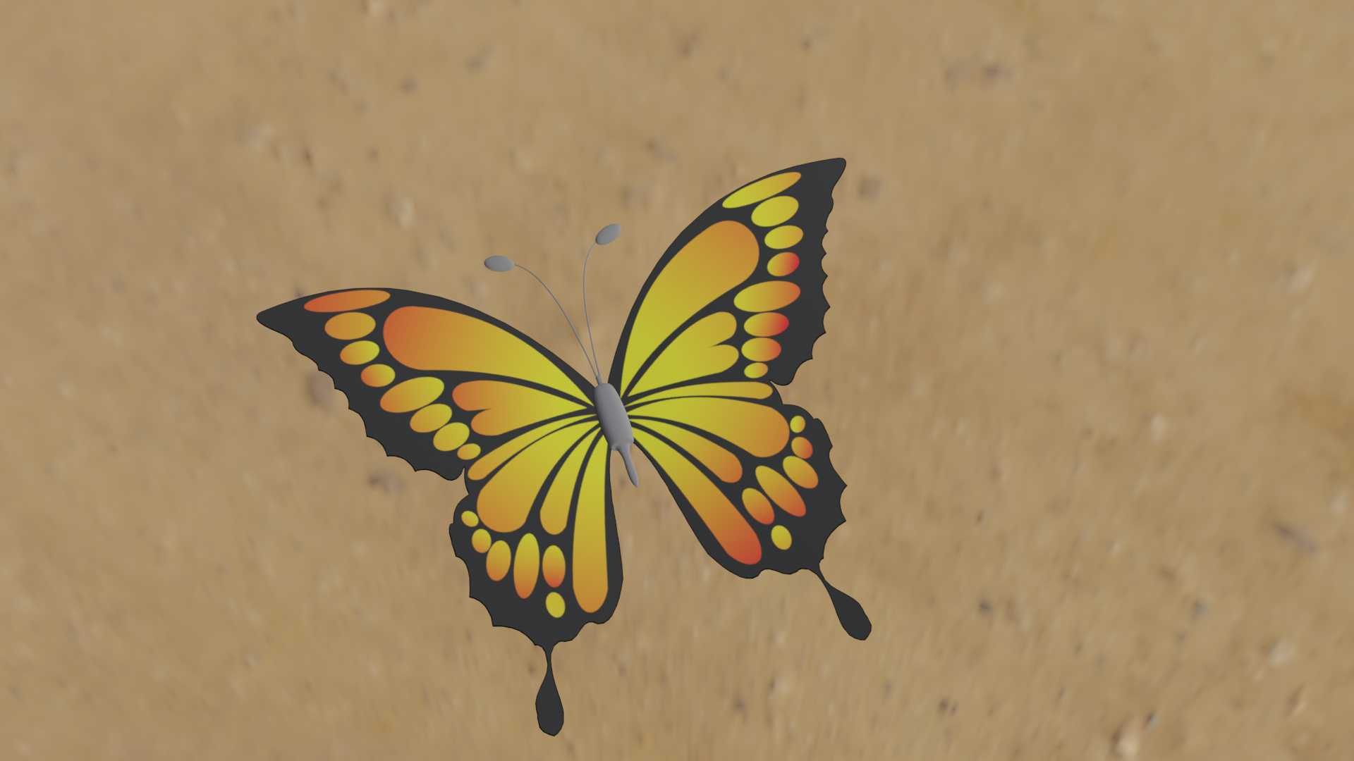 Butterfly model https://p.turbosquid.com/ts-thumb/65/fX8Rev/0V/0047/jpg/1647117670/1920x1080/fit_q87/5cccaba87efa875c8edab853aacb664632038b65/0047.jpg