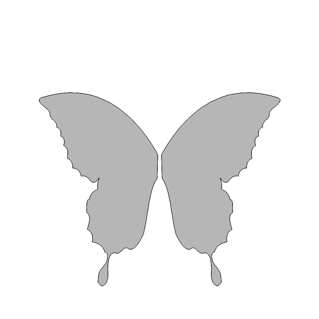 Butterfly model https://p.turbosquid.com/ts-thumb/65/fX8Rev/1x/emptybutterflyuvmap/png/1647117843/1920x1080/fit_q87/27f838dc1a2d98a8b8754d225f1867a13d3cbc93/emptybutterflyuvmap.jpg
