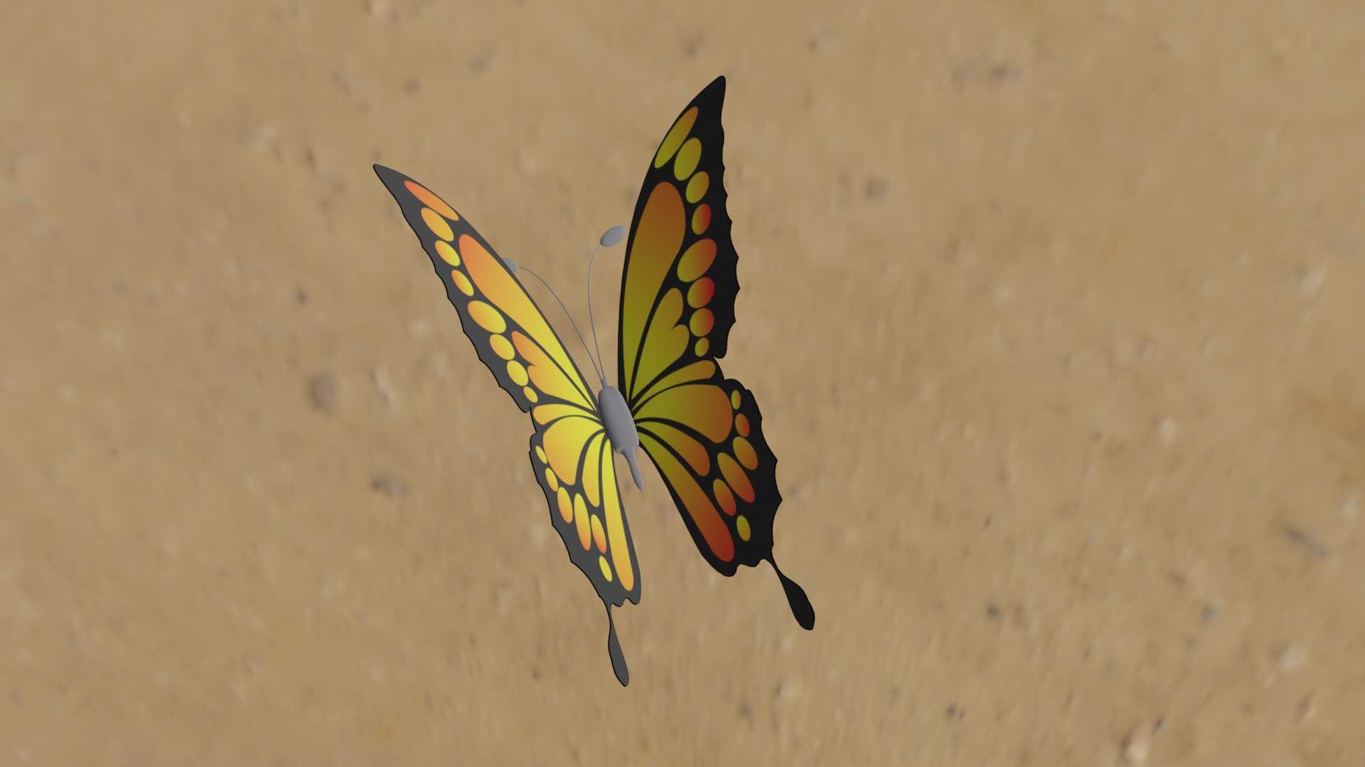 Butterfly model https://p.turbosquid.com/ts-thumb/65/fX8Rev/Qp/0054/jpg/1647117676/1920x1080/fit_q87/1a21a31d1898ecb10aa3c998077c6d1b8759e4d3/0054.jpg