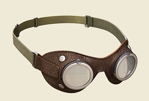 Motorcycle Glasses Low-poly model