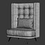 Velour restaurant high back chair KL015B