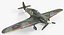 hawker hurricane weathered rigged 3d model
