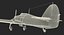 hawker hurricane weathered rigged 3d model