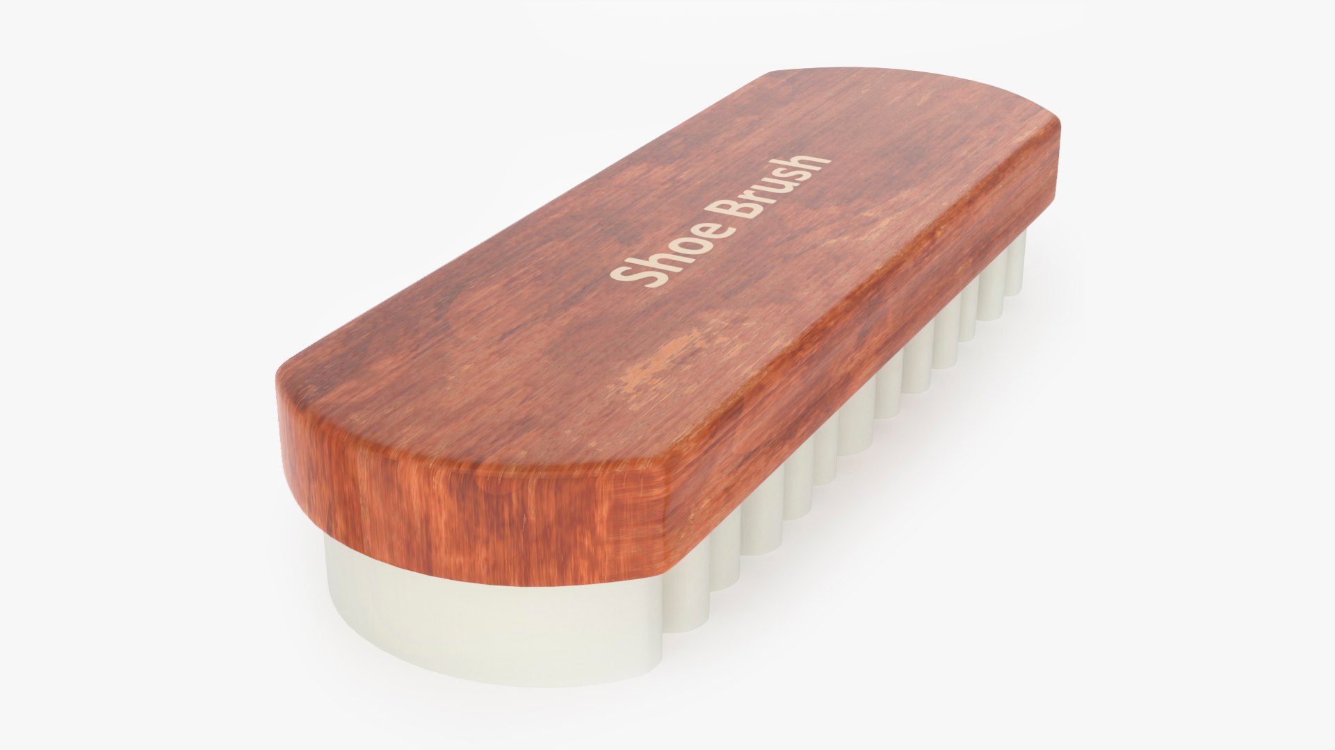 Wooden Crepe Shoe Cleaning Brush 3D model preview