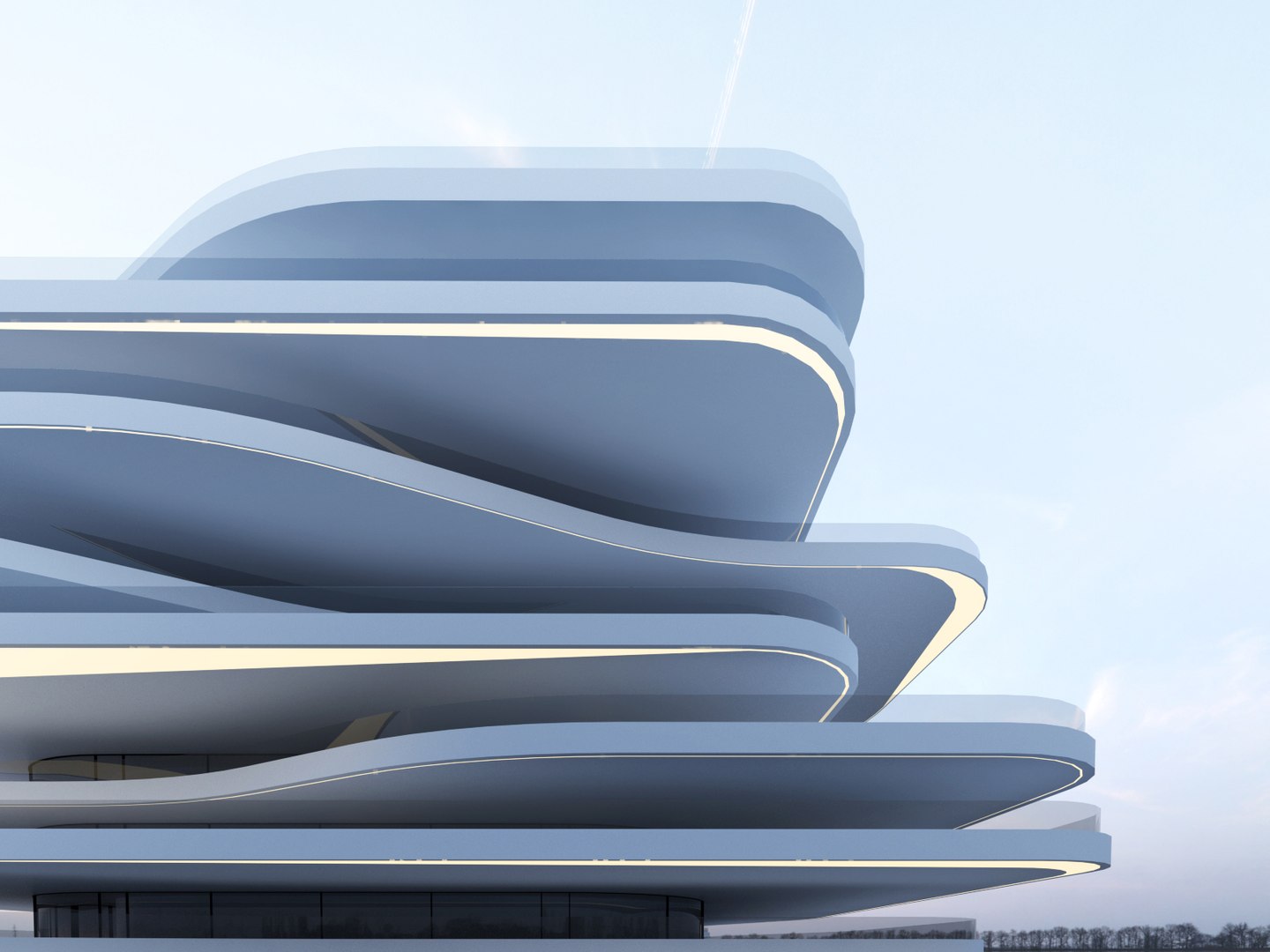 Futuristic Building Model - TurboSquid 1331499