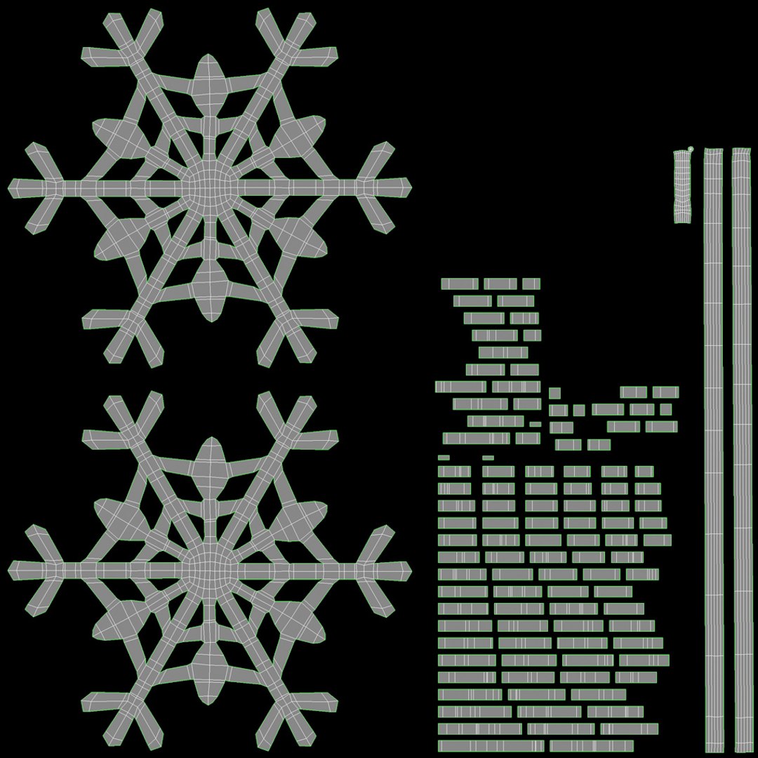 3D Snowflake Snow Tree Model - TurboSquid 1316289