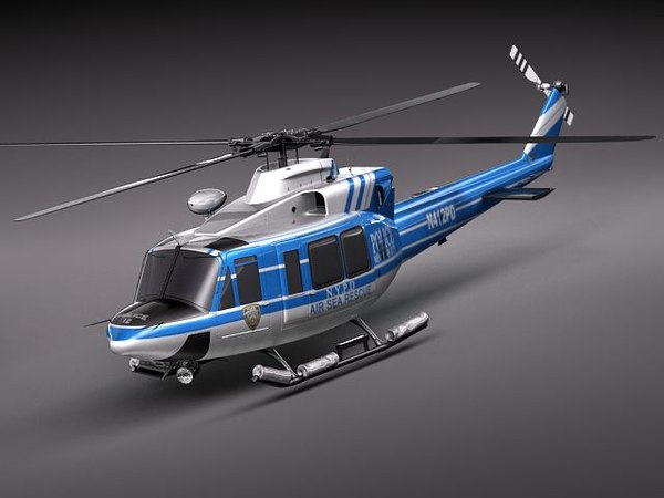 警察ベル412監視ヘリコプター3Dモデル - TurboSquid 567878
