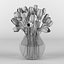 3d model white tulips