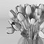 3d model white tulips