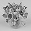 3d model white tulips