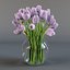 3d model white tulips