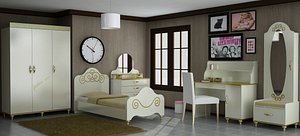 FASHION TEEN BEDROOM FURNITURE SET