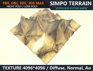 3D desert terrain