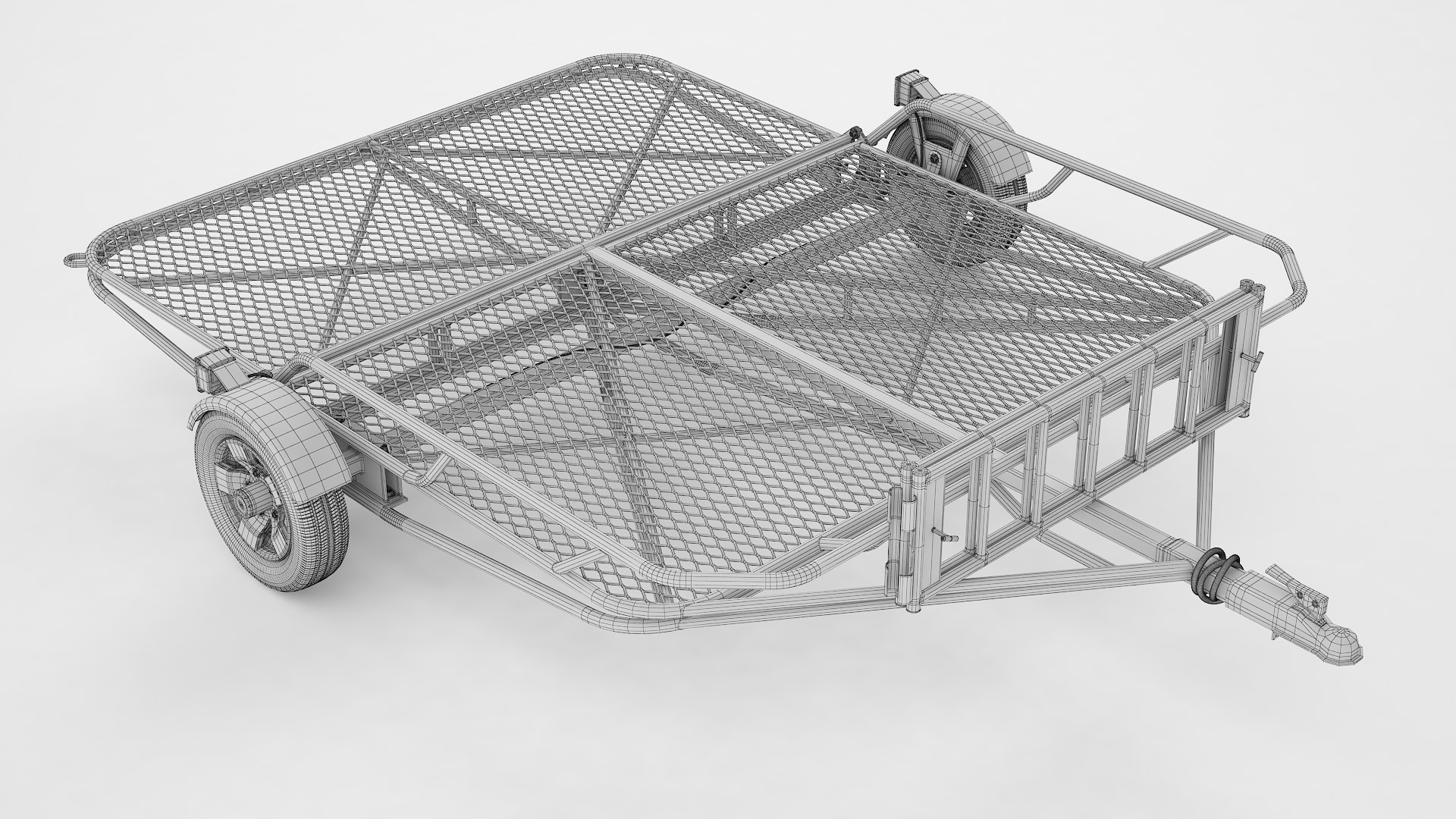 Stand-Up Utility Trailer 07 model - TurboSquid 2114284