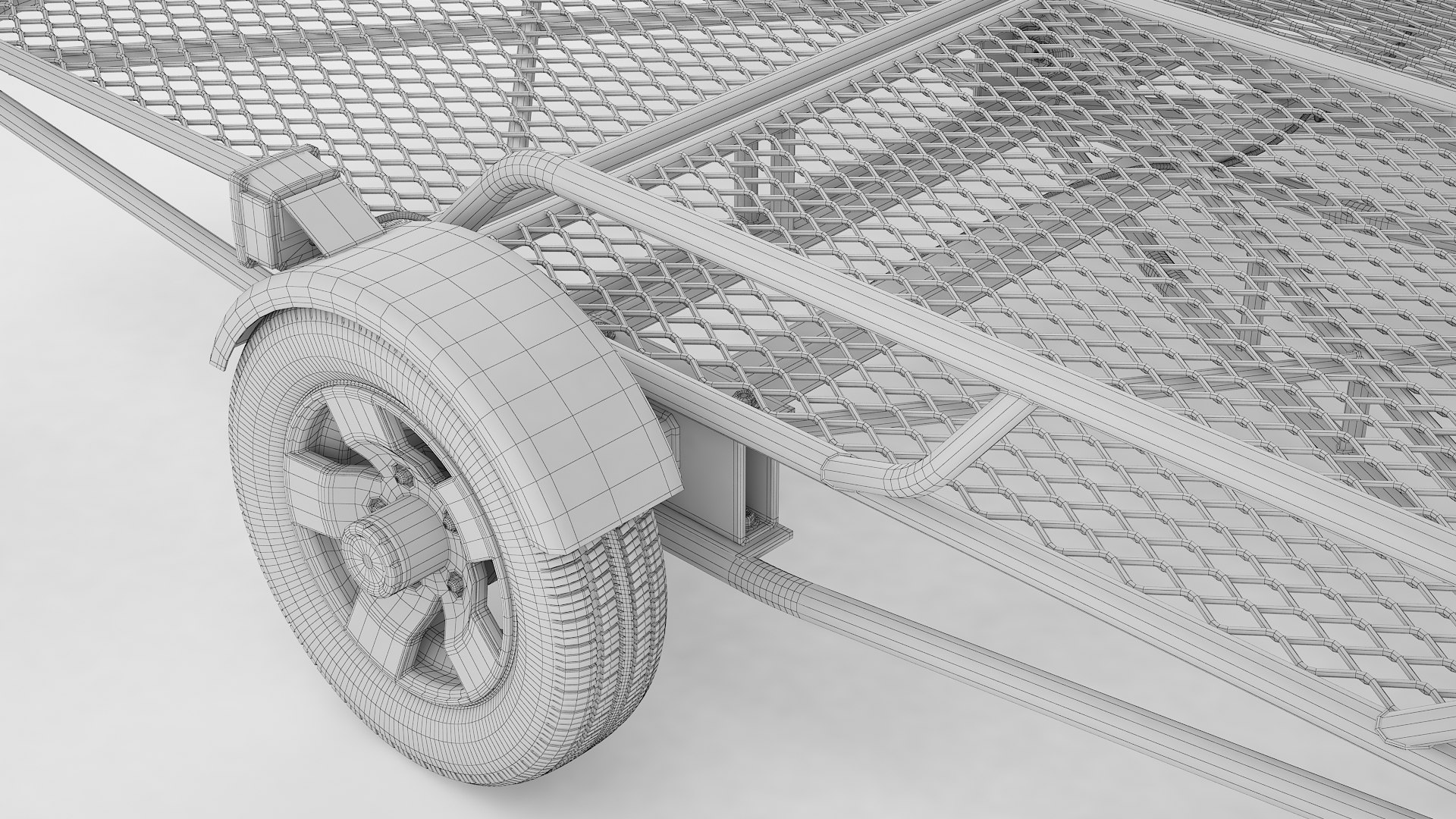 Stand-Up Utility Trailer 07 model - TurboSquid 2114284