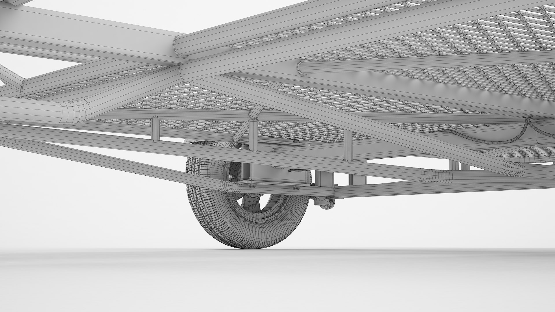 Stand-Up Utility Trailer 07 model - TurboSquid 2114284