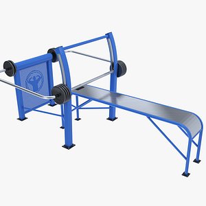3D Outdoor Gym Equipment model