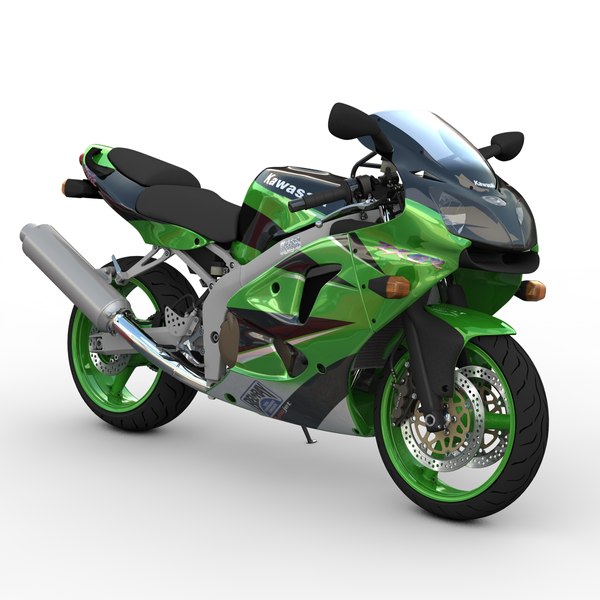 kawasaki super sport motorcycle 3d model