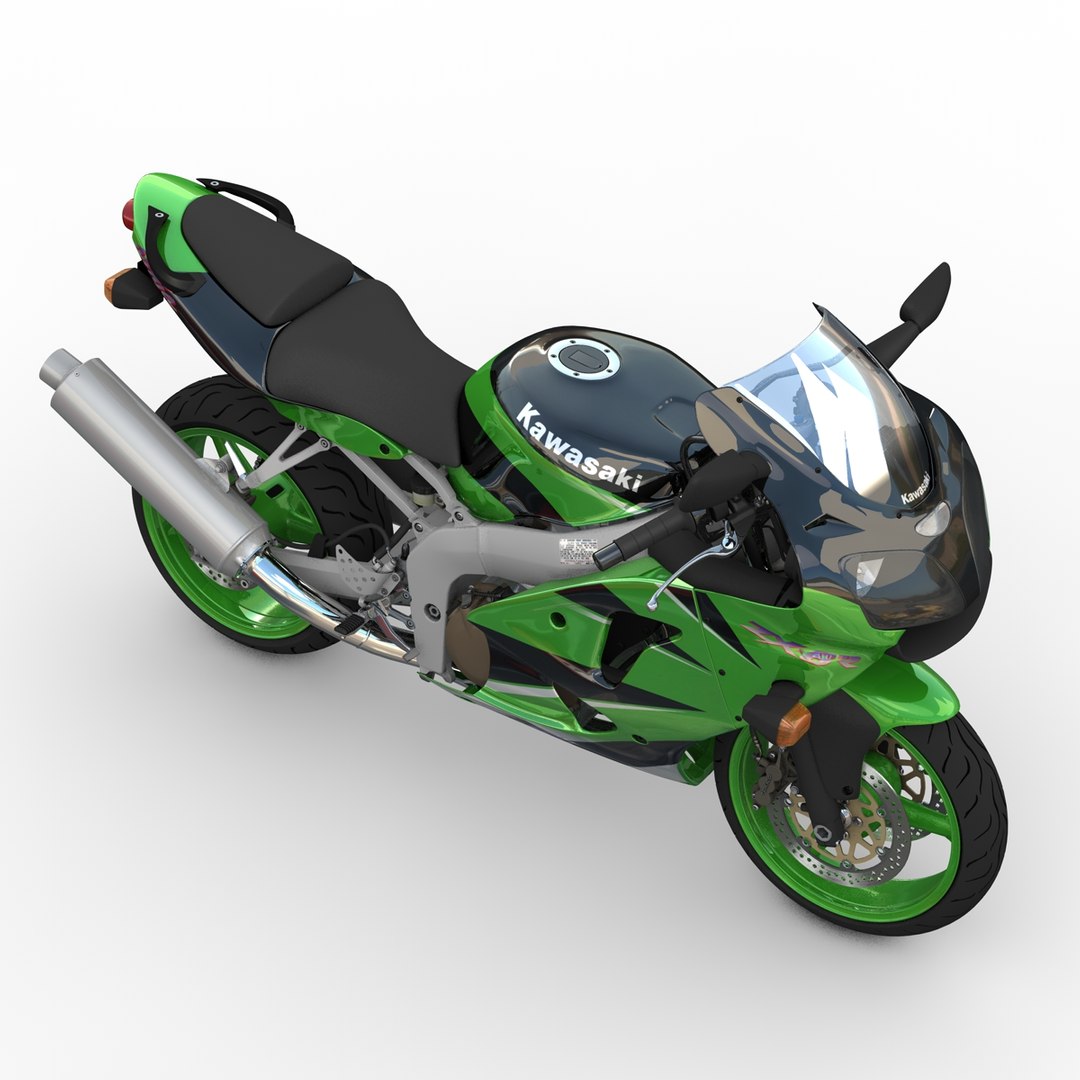 Kawasaki Super Sport Motorcycle 3d Model