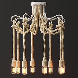 chandelier white rope lamp model