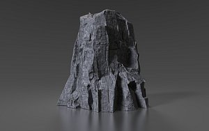3D cliff rock 004