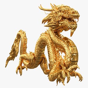 3D model Golden Oriental Dragon