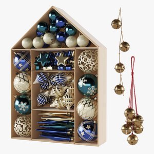 3D Christmas Decoration Set 03 model