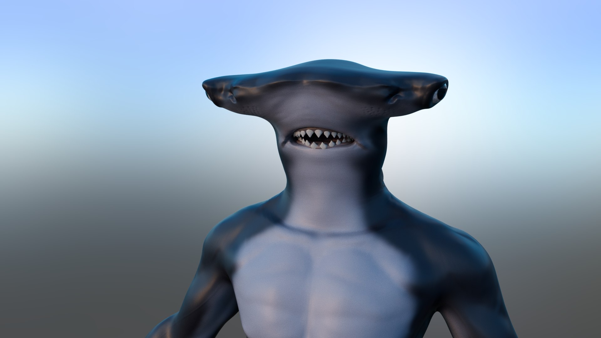 3D Model Hammerhead Shark - TurboSquid 2242542