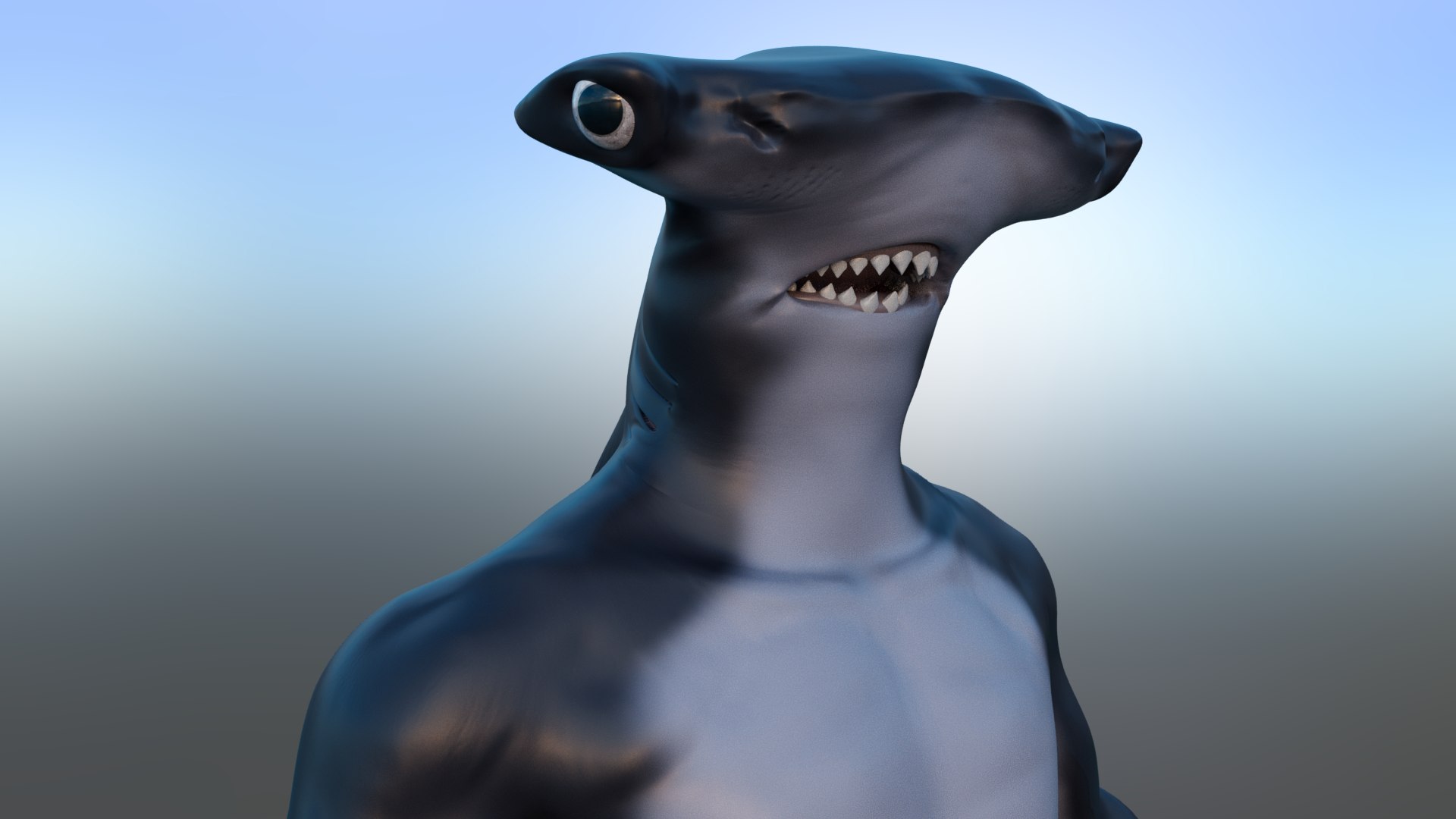 3D Model Hammerhead Shark - TurboSquid 2242542