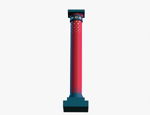 Pillar textured 3D model
